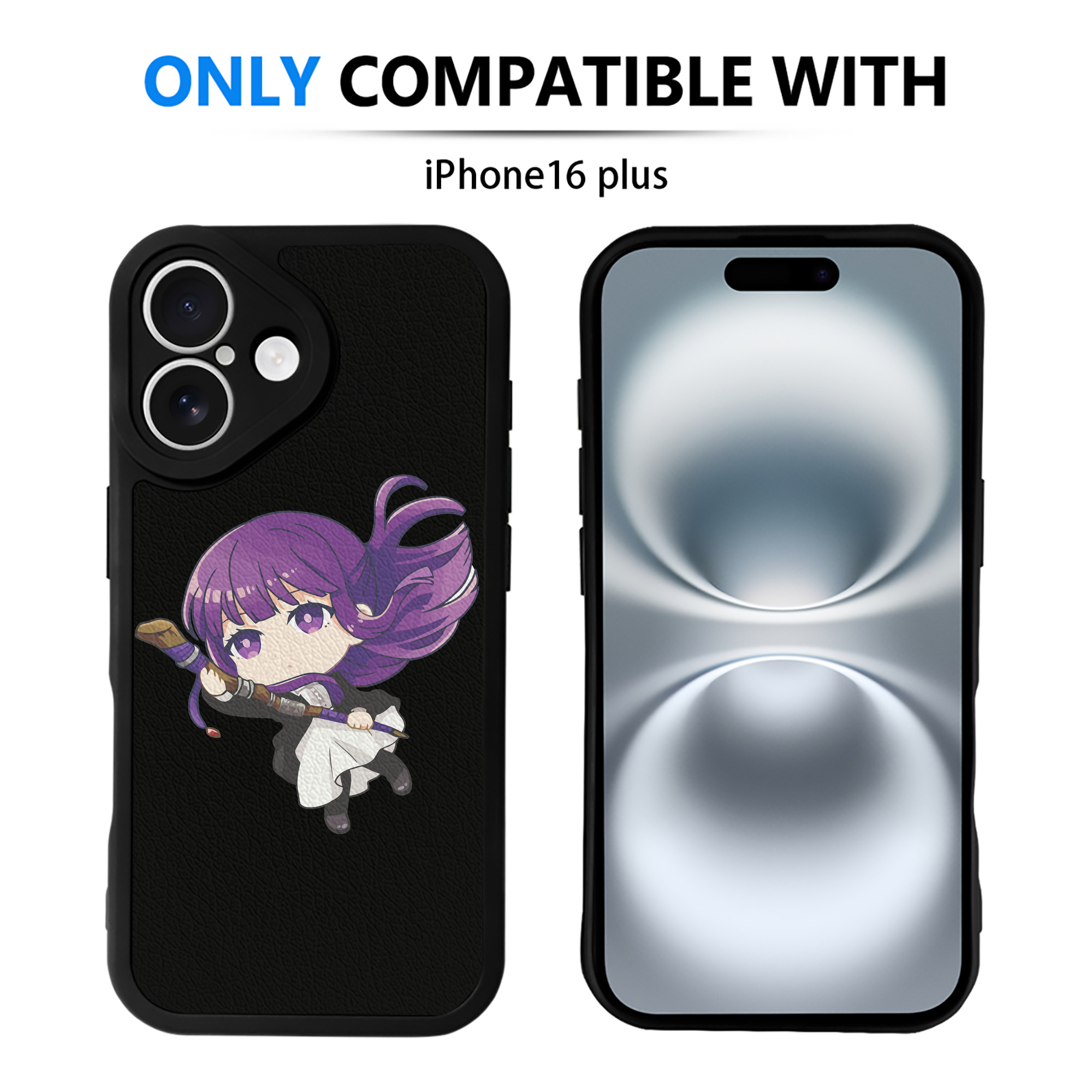 （画像用） 葬送のフリーレン Frieren 【iPhone 16シリーズ対応】シリコンスマホケース（レザー調） 材質：シリコン